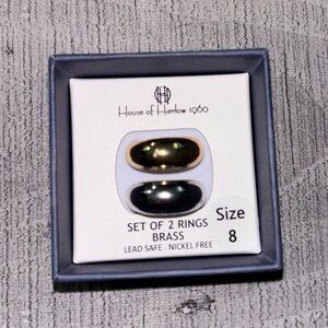 🌟NEW House of Harlow 1960 Set of Brass Rings